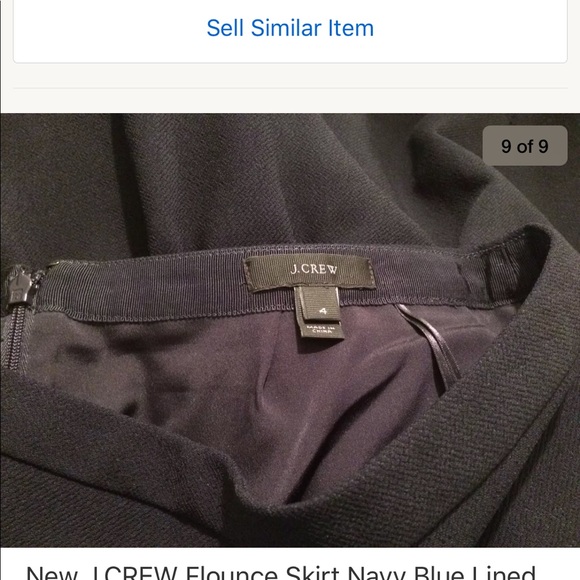New J. CREW Flounce Skirt Navy Blue Mini career NWT Workwear Academia Career - Picture 7 of 8